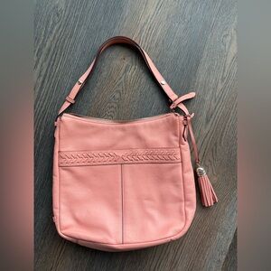 Cole Haan Soft Pink Slouchy Shoulder Bag with Tassel
